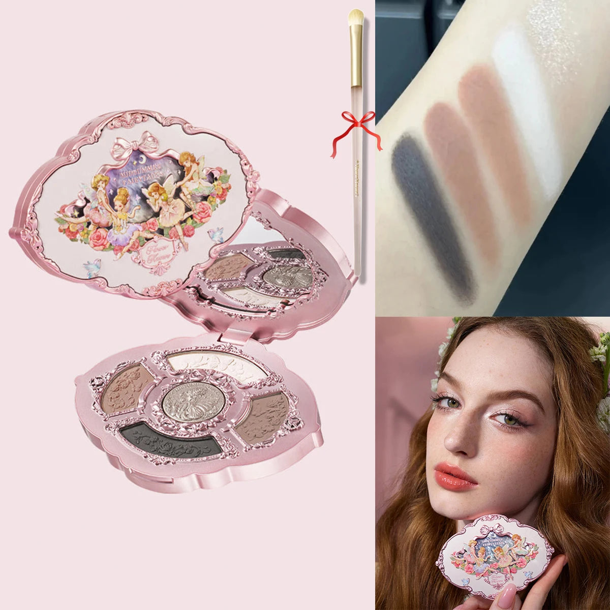 6-Color Swan Ballet Eyeshadow Palette - 44