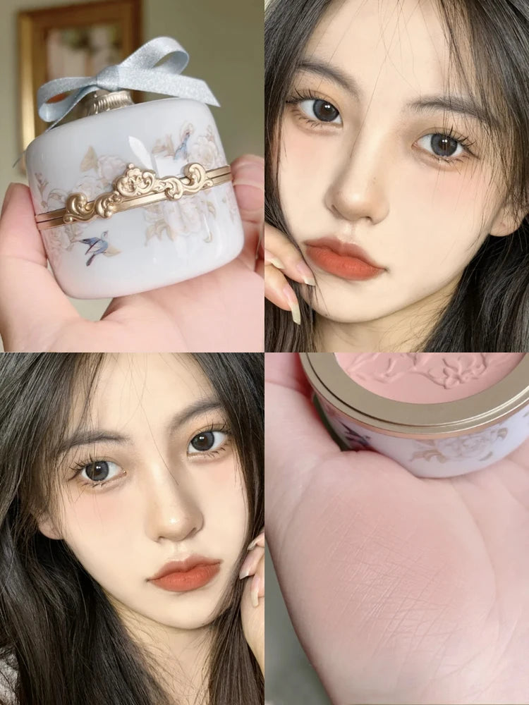 Embossed Floral Matte Blush Palette - 15