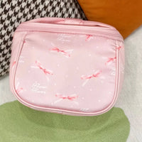 Quilted Pink Cosmetic Handbag for Daily Essentials