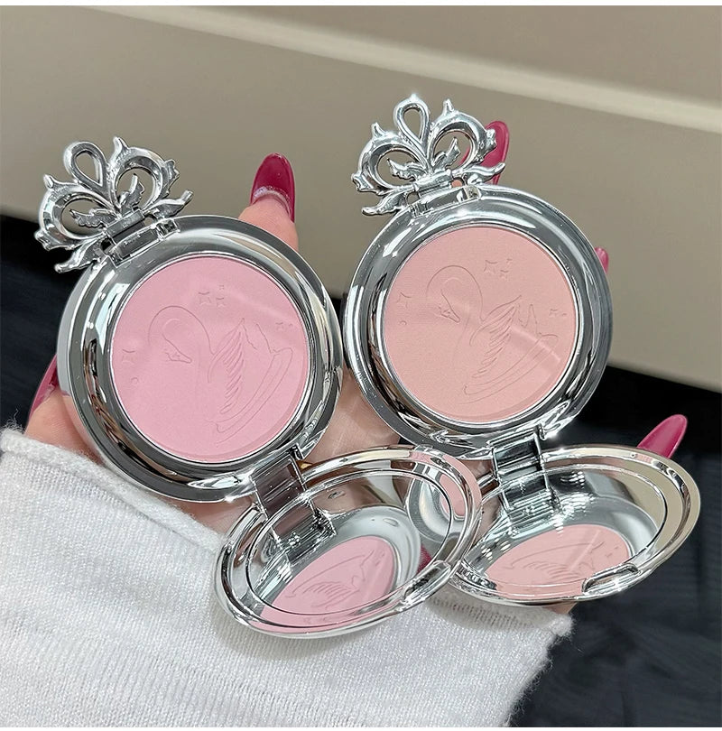 Long-Lasting Matte Pink Powder Blush for Natural Glow - 9