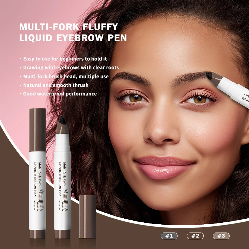 4-Fork Waterproof Microblading Eyebrow Pen - 11