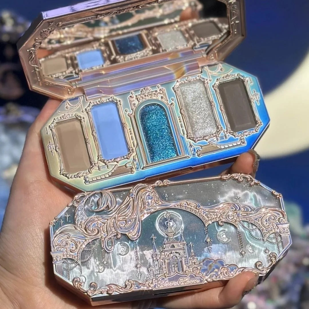 5-Color Mermaid Eyeshadow Palette for Long-Lasting Shimmer - 42