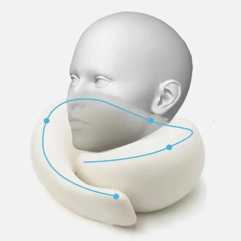 Ergonomic Memory Foam Travel Neck Pillow for Comfortable Sleep - 2
