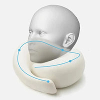Ergonomic Memory Foam Travel Neck Pillow for Comfortable Sleep