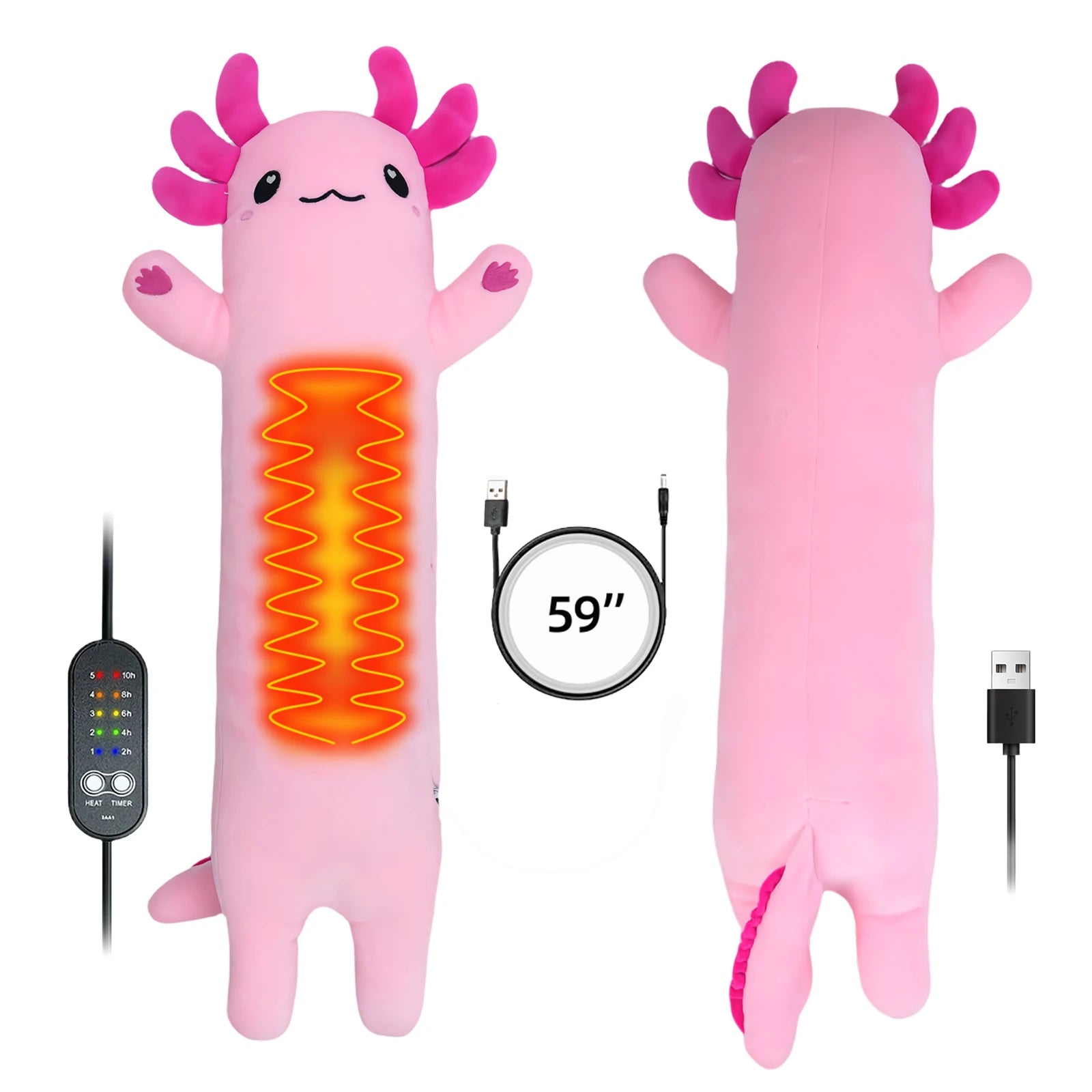 Axolotl Heated Plushie for Cramp Relief - 1