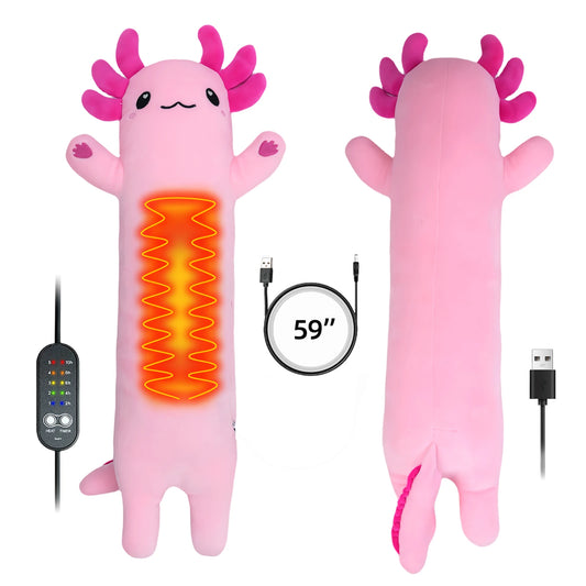 Axolotl Heated Plushie for Cramp Relief