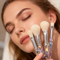10-Piece Crystal Handle Makeup Brush Set