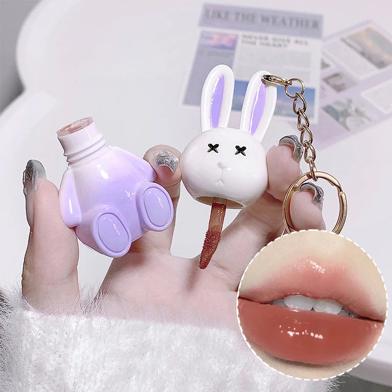 Hydrating Bunny Keychain Glossy Lip Lacquer - 3