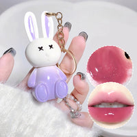 Hydrating Bunny Keychain Glossy Lip Lacquer