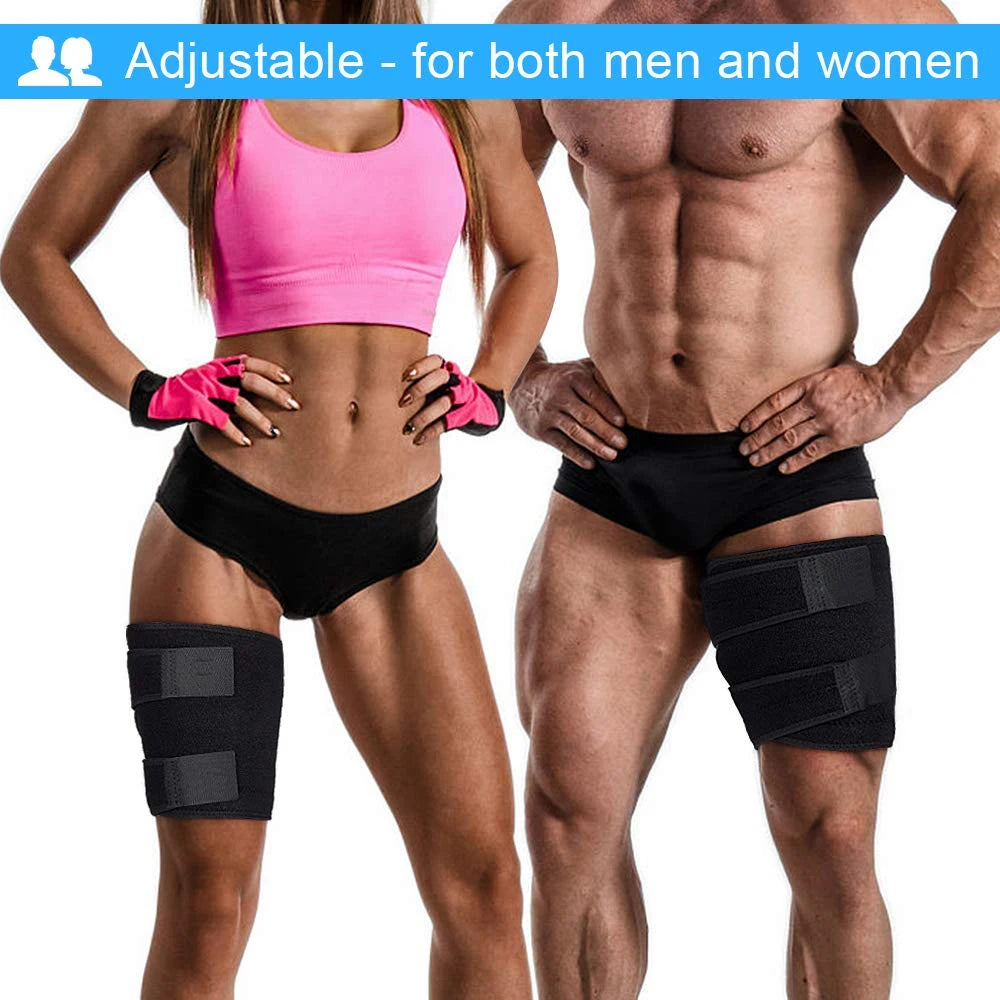 Adjustable Compression Thigh Brace for Muscle Support and Pain Relief - 14