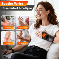 Heated Vibrating Wrist Massager for Pain Relief