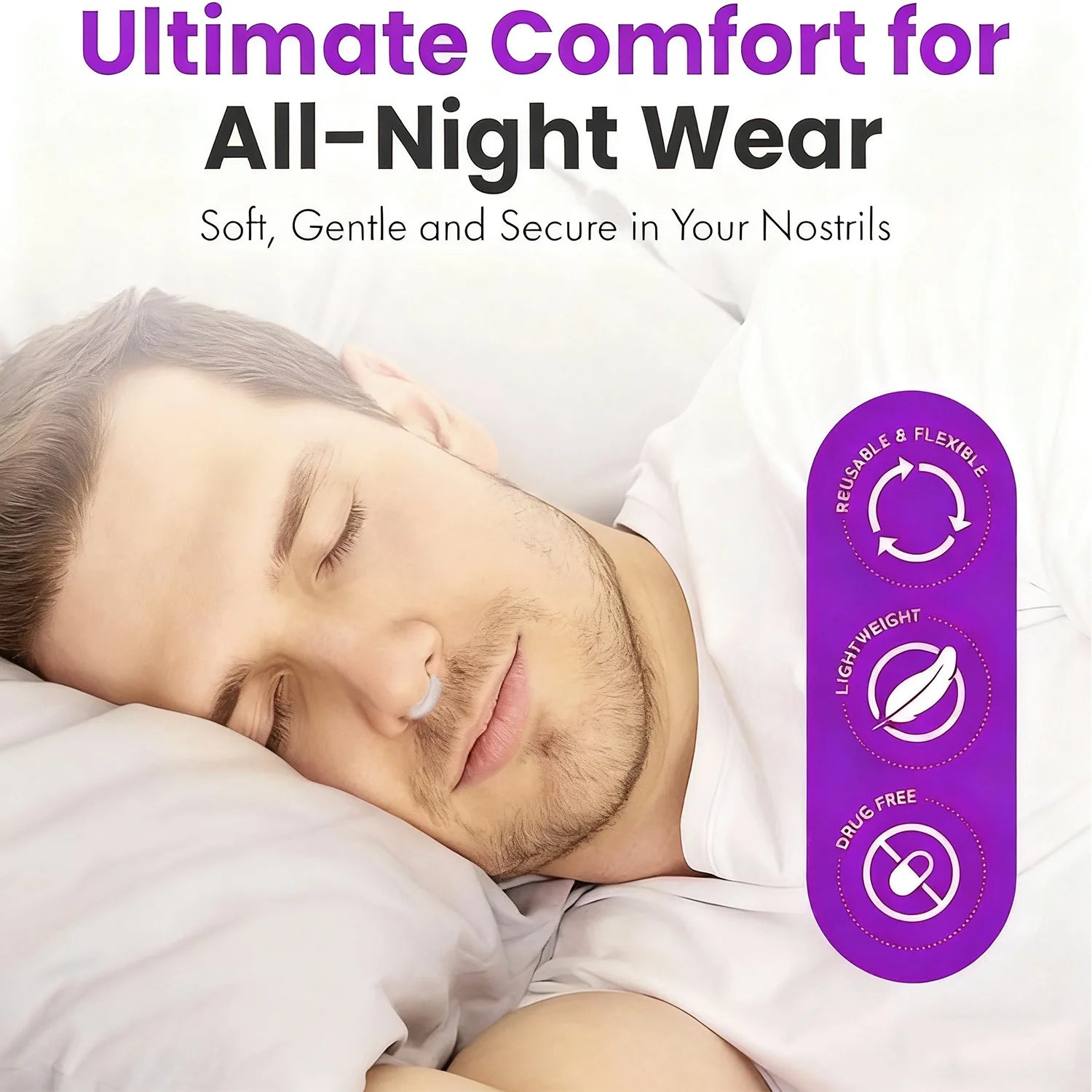 Silicone Anti-Snoring Nasal Dilator for Better Sleep - 2