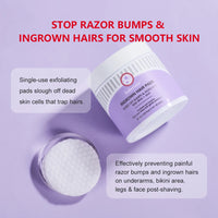 Exfoliating Ingrown Hair & Razor Bump Treatment Pads