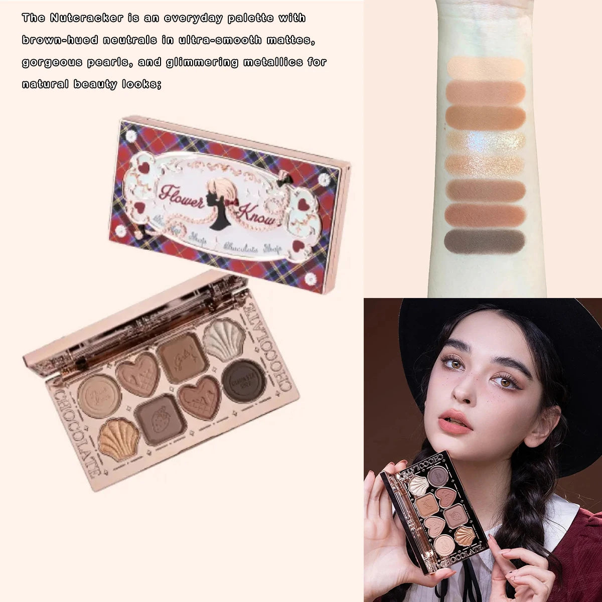 8-Color Chocolate Themed Eyeshadow Palette - 2