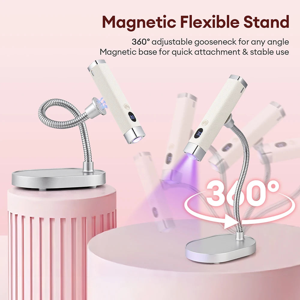 Portable 2-in-1 Magnetic UV LED Nail Curing Lamp - 6
