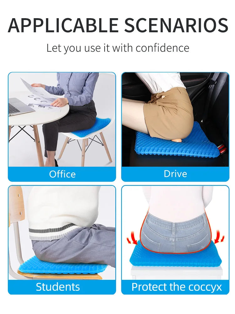 Orthopedic Honeycomb Gel Seat Cushion for Pain Relief - 14