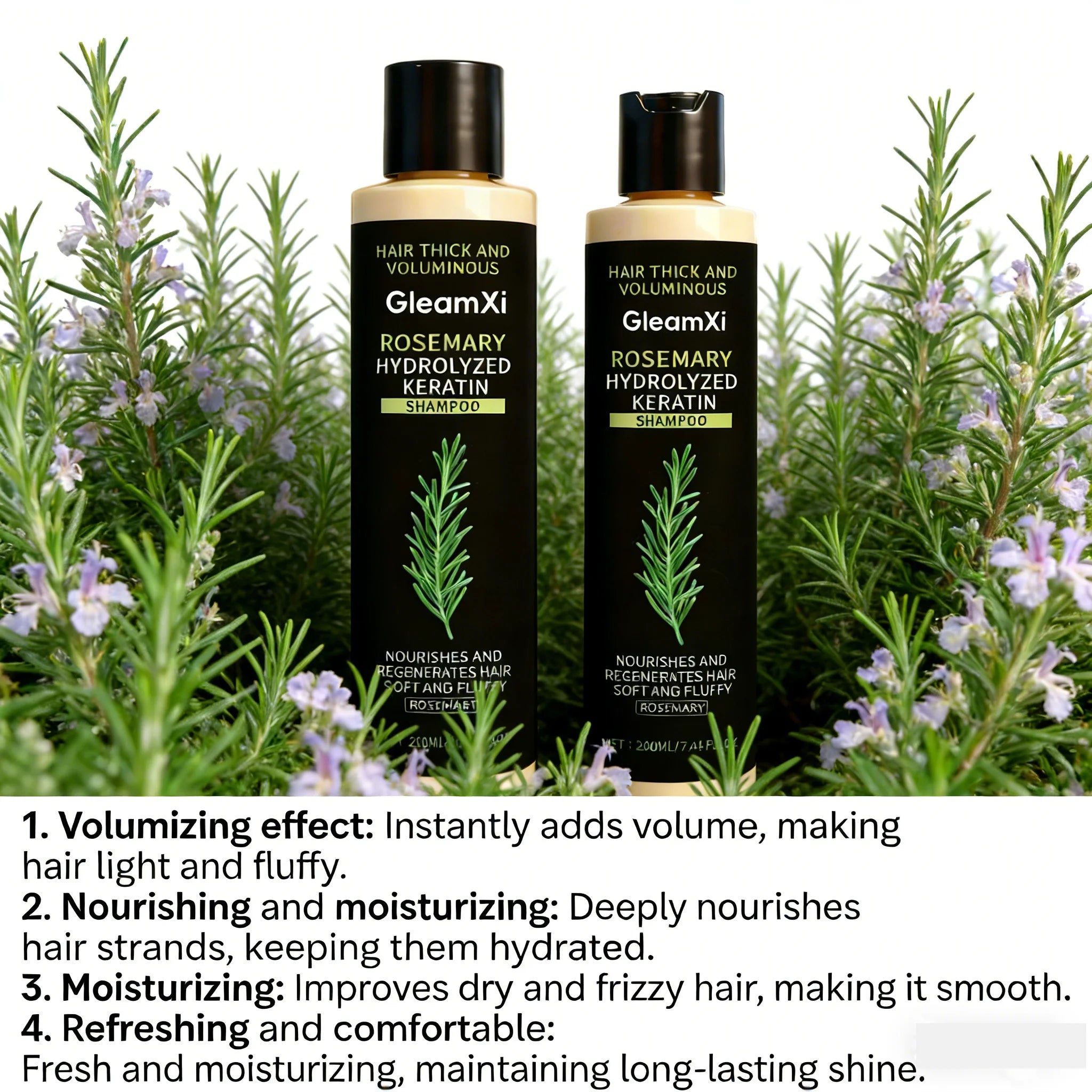 Rosemary Keratin Volumizing Hair Shampoo - 3