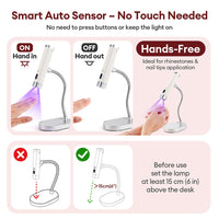 Portable 2-in-1 Magnetic UV LED Nail Curing Lamp