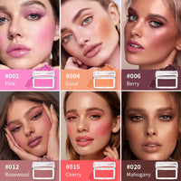 Matte Embossed Blush Palette with Brush