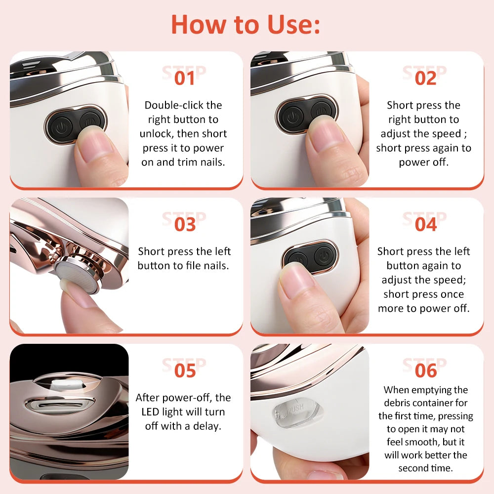 Automatic Electric Nail Clipper and Trimmer for All Ages - 25