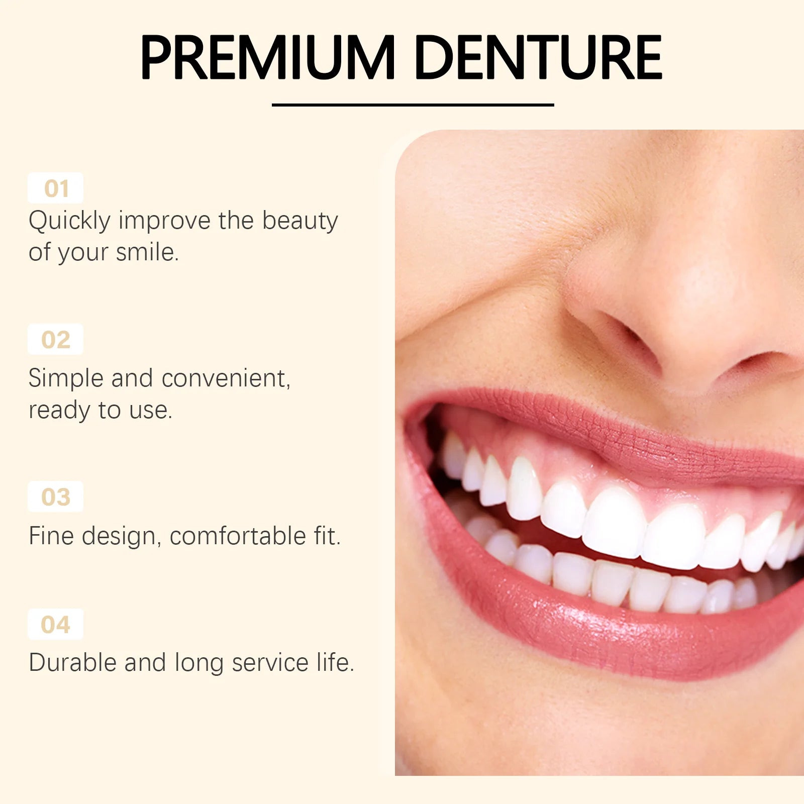 Temporary Silicone Cosmetic Dentures for Instant Smile Restoration - 5