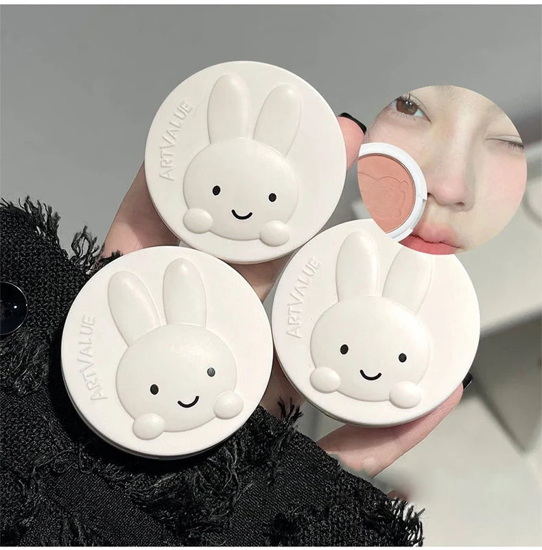 Matte Rabbit Face Blush Powder for Natural Makeup - 9