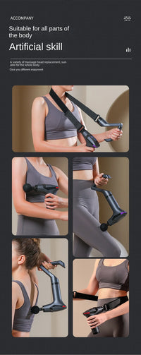Long-Handle Electric Deep Tissue Massage Gun for Muscle Relief