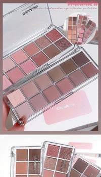 12-Color Eyeshadow Palette - Long-Lasting Shimmer and Matte Shades