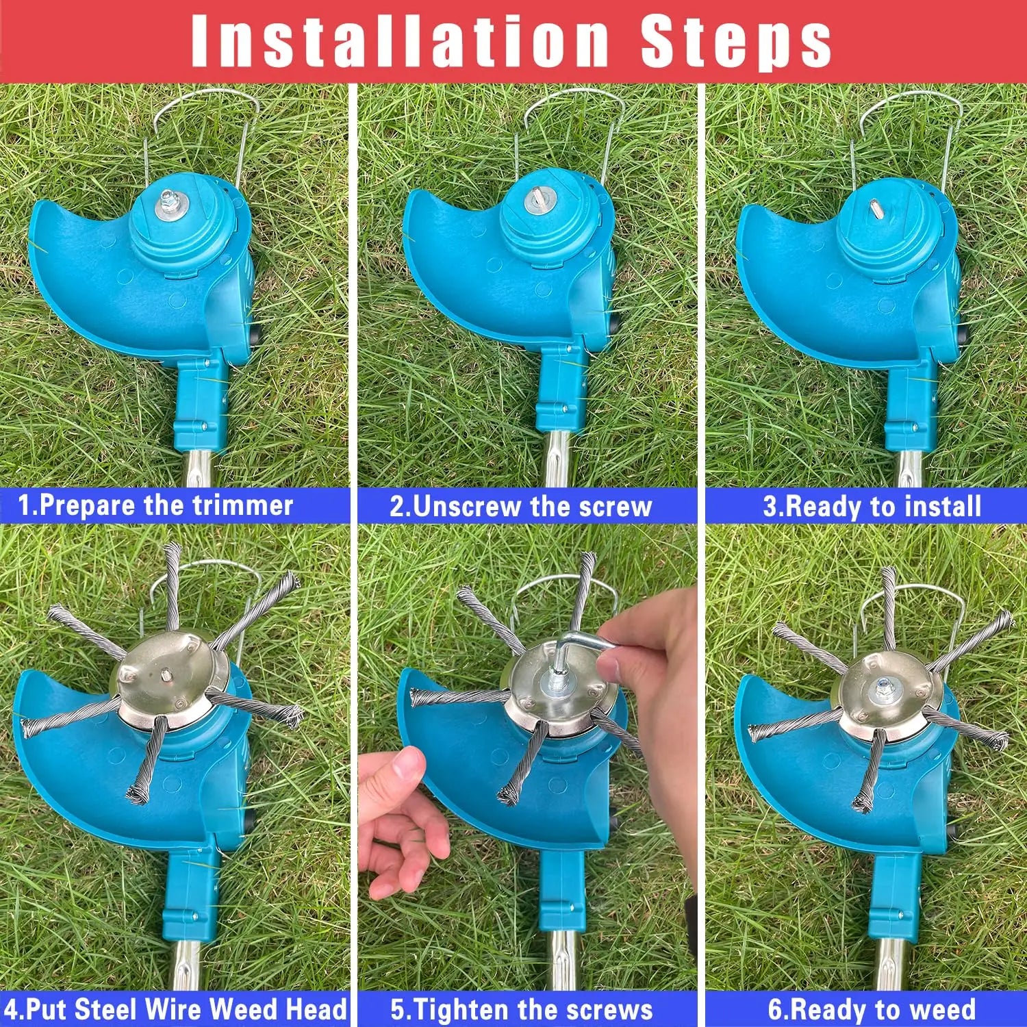 Steel Wire Weed Trimmer Head for Garden Maintenance - 5