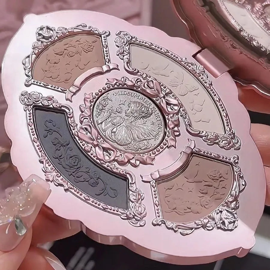 5-Color Pressed Glitter Eyeshadow Palette - 27