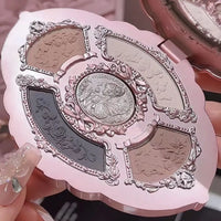 5-Color Pressed Glitter Eyeshadow Palette