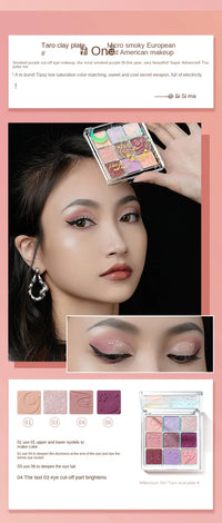 9-Color Waterproof Eyeshadow Palette for Professional Looks