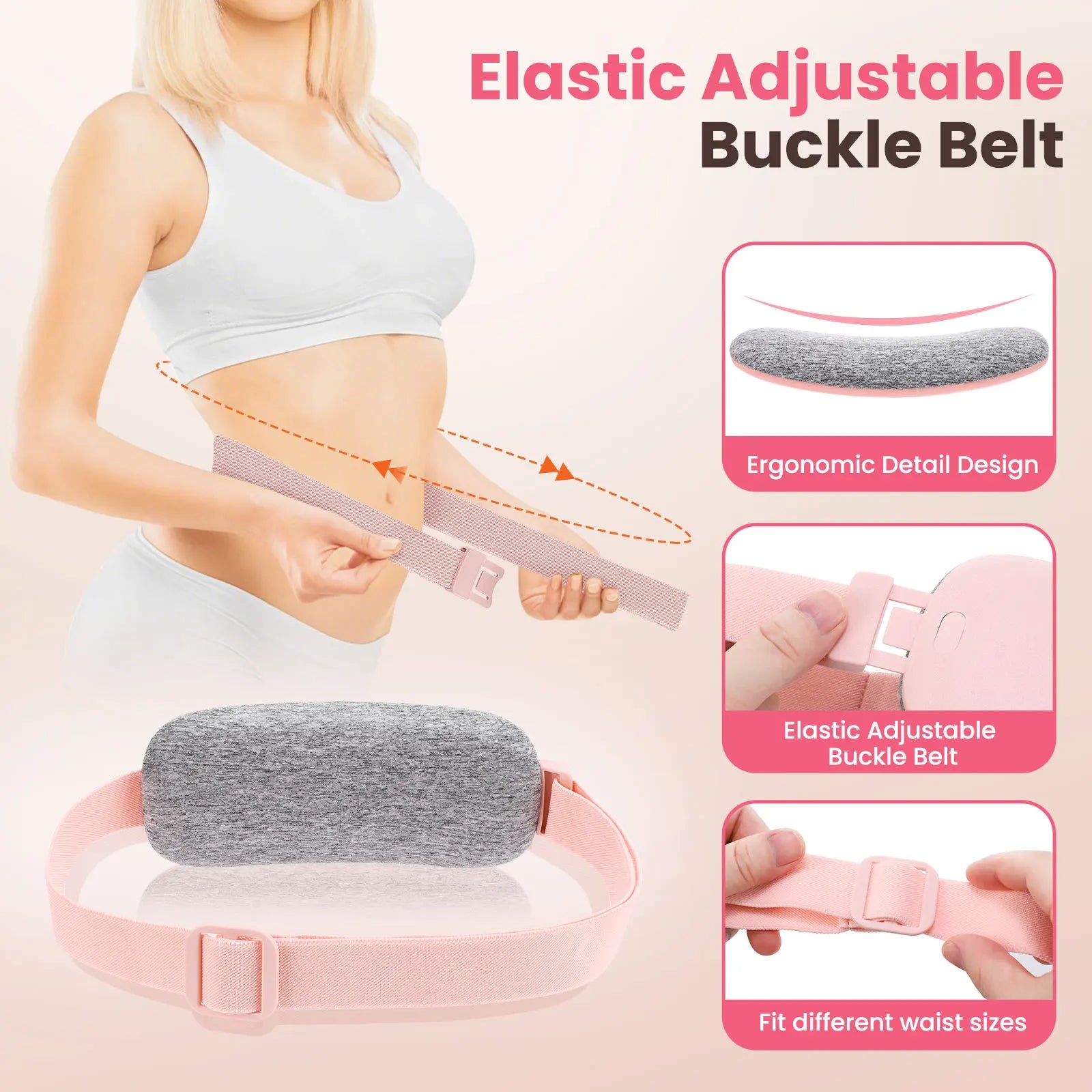 Portable Heated Massage Belt for Menstrual Cramp Relief - 2