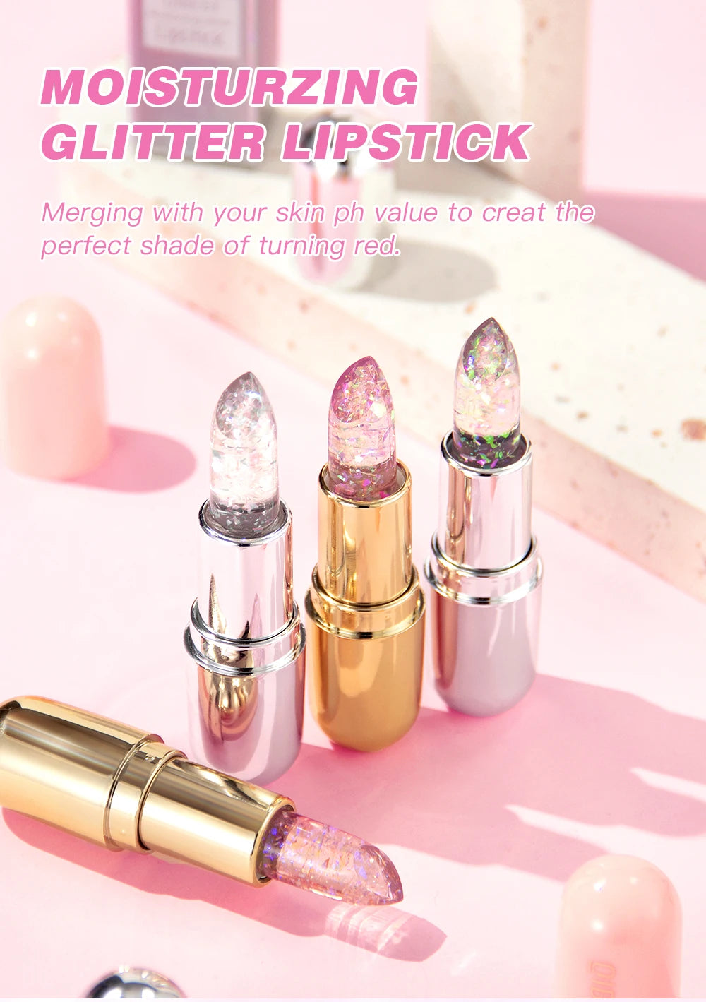 Color-Changing Glitter Jelly Lip Balm - 7