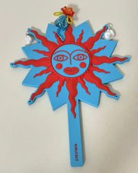 Artistic Sun Design Handheld Makeup Mirror