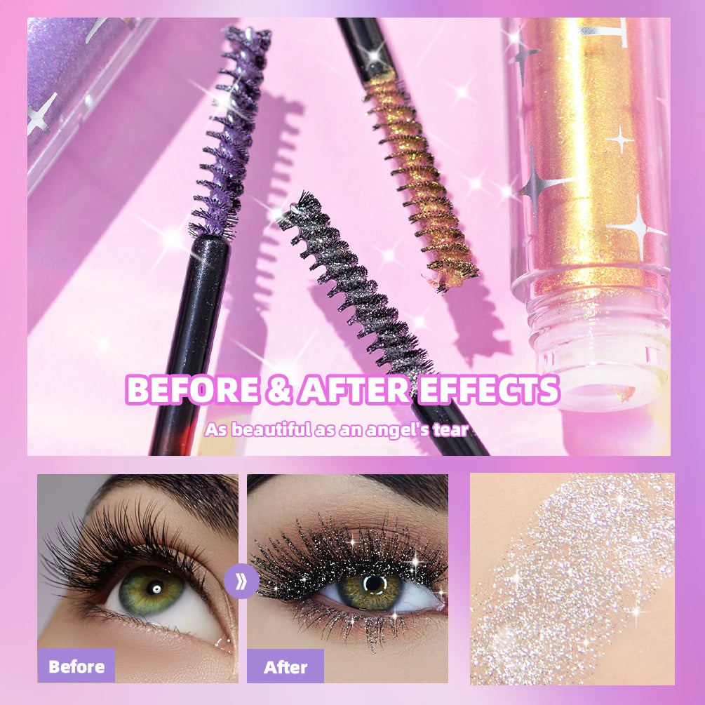 Diamond Glitter Mascara for Volumizing and Curling Lashes - 3