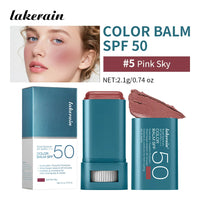 SPF 50 Tinted Sunscreen Blush Stick for Cheeks and Lips