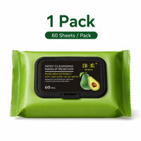 Avocado Deep Cleansing Makeup Remover Wipes - 60 Pack