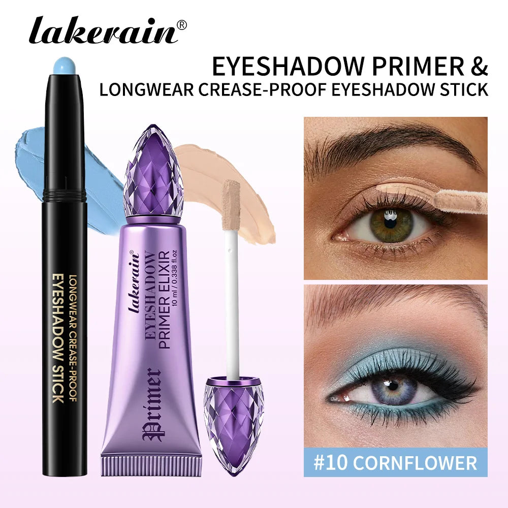 Waterproof Long-Lasting Eyeshadow Stick and Primer Set - 34
