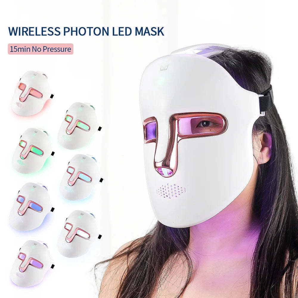 7-Color Photon LED Face and Neck Rejuvenation Mask - 39