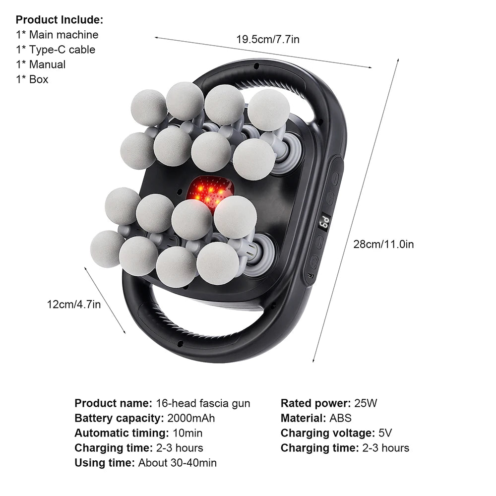 16-Head Full Body Muscle Recovery Massage Gun - 16