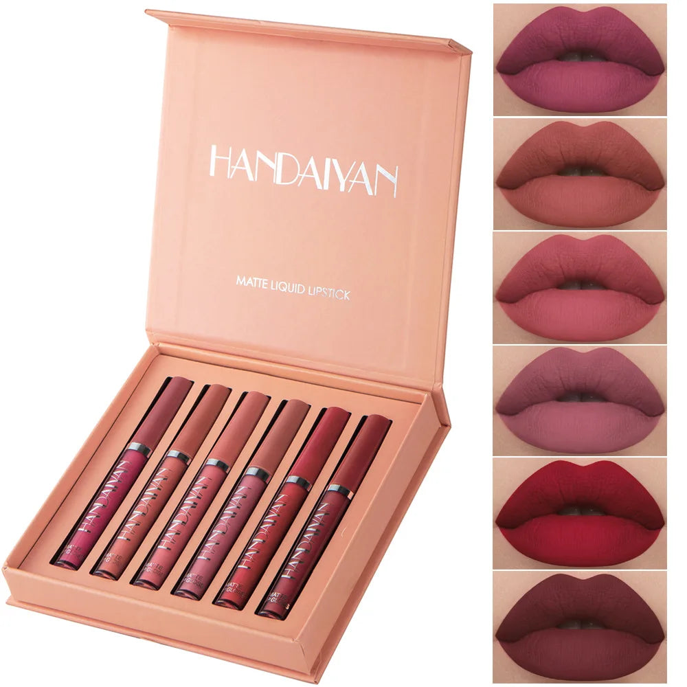 6-Piece Waterproof Matte Liquid Lipstick Set - 20