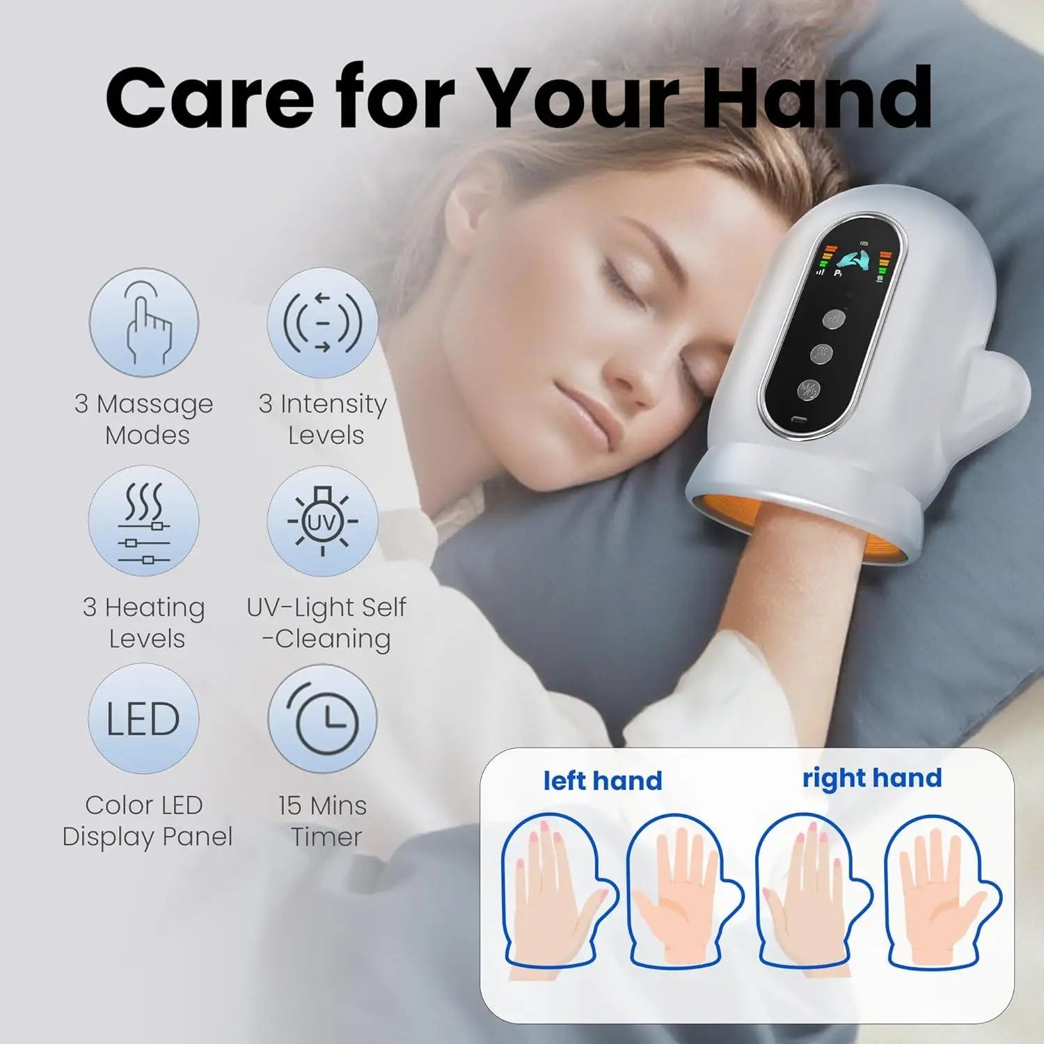 Electric Heated Hand Massager with Air Compression - 2