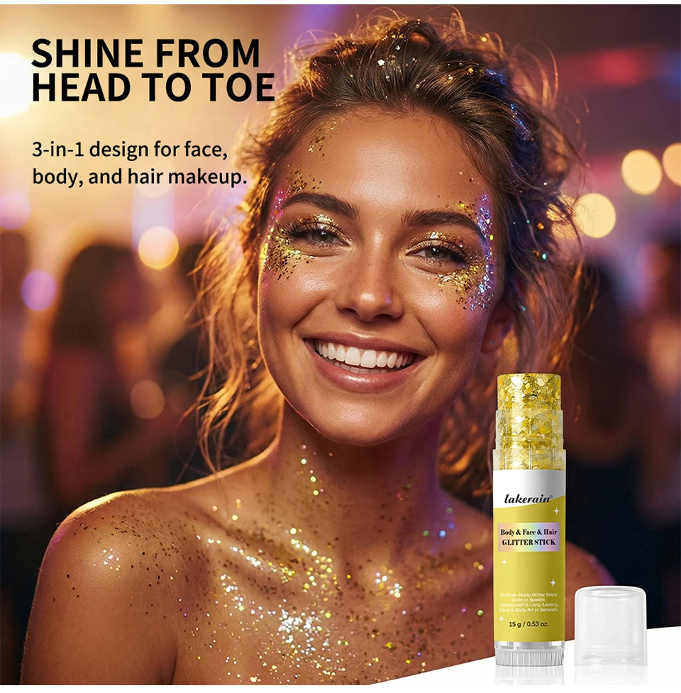 Waterproof Shimmer Glitter Glow Stick for Face and Body - 9