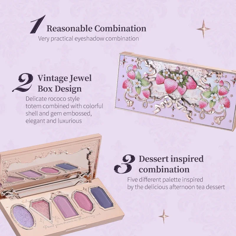 Five-Color Strawberry Eyeshadow Palette - 3