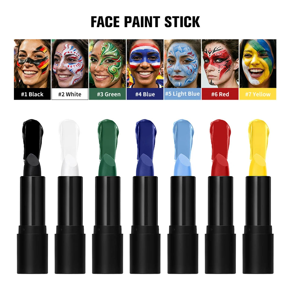 Waterproof Face Paint and Lip Balm Kit for Game Day - 8