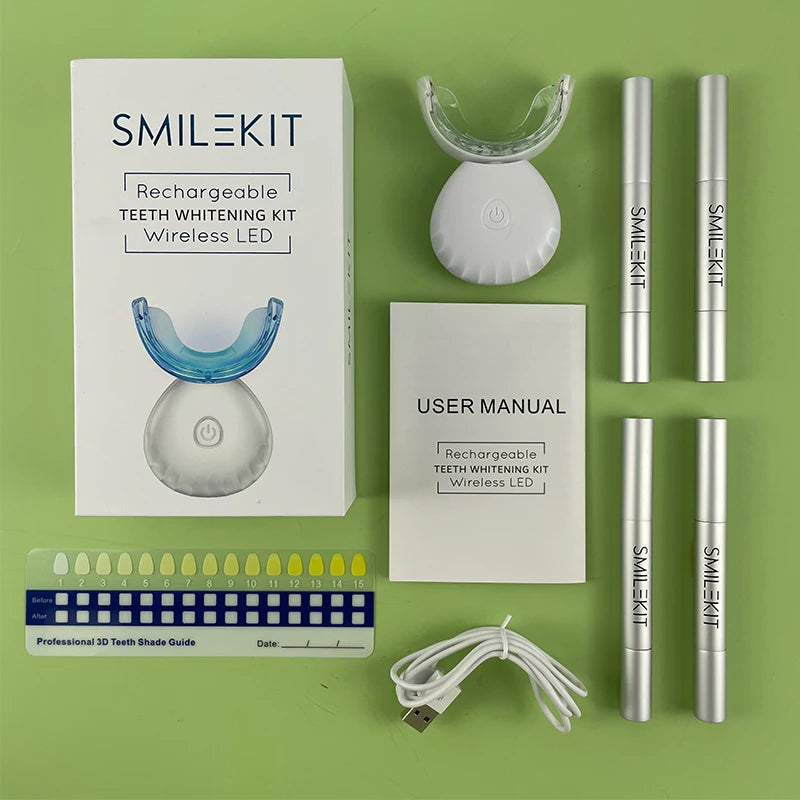 Wireless LED Teeth Whitening Kit - 9