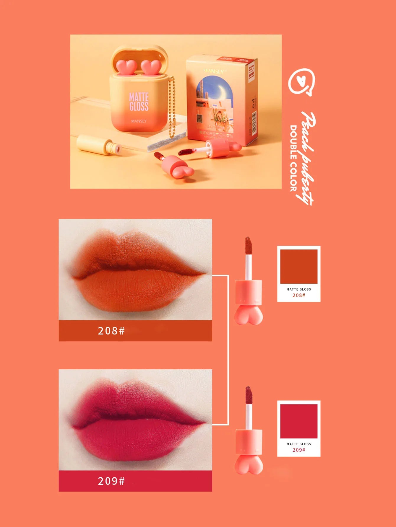 Velvet Matte Liquid Lipstick Set in Portable Charging Case - 23