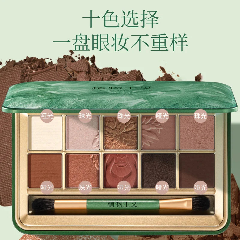 10-Color Waterproof Shimmer and Matte Eyeshadow Palette - 2