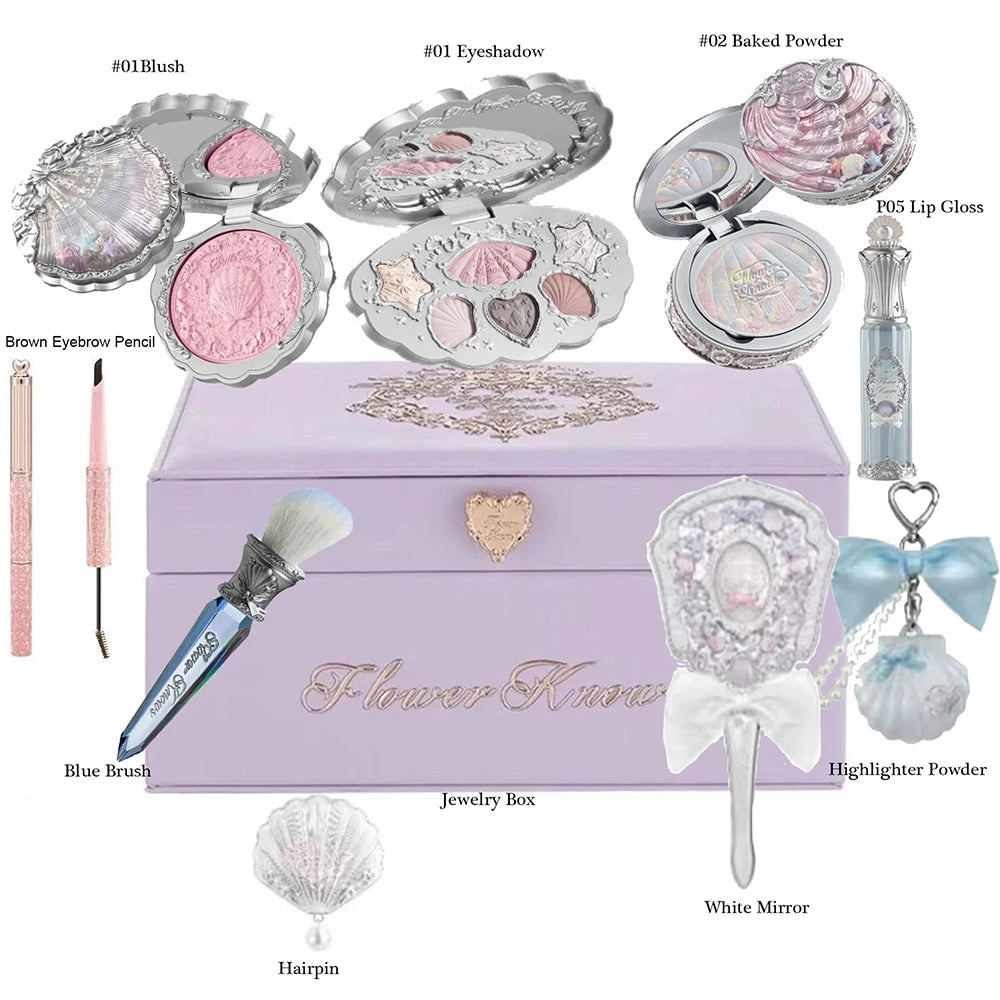 Professional 10-Piece Makeup and Jewelry Gift Set - 34